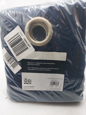 Sun Zero Patio Door Navy Blue Grommet Curtain 100in W x 84in L-image