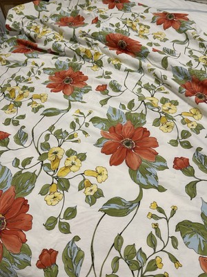 Pottery Barn SOPHIA Floral Full/Queen Duvet Cover Red Poppies-image