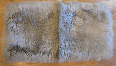 Pottery Barn sheepskin fur Pillow Cover approx 15 x 30 photo shoot sample-image