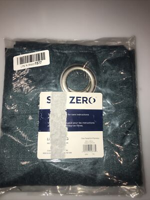 LICHTENBERG SUB ZERO GRANT 40 X96 IN GRANT CURTAIN PANEL GREEN TEAL  DRAPE-image