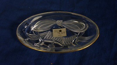 Studio Nova Gold rim Oval Candy Dish Japan Frosted bells Gold 7