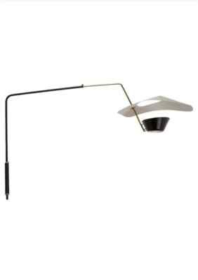 Pierre Guariche G25 Wall Light in Black and White for Sammode Studio-image