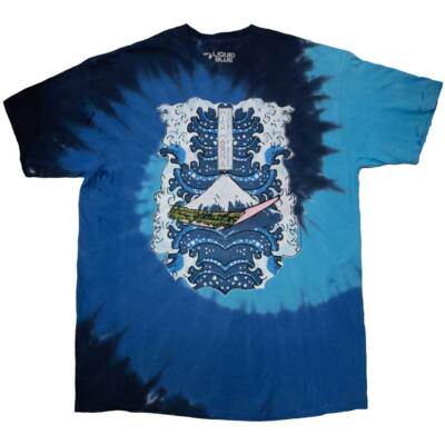 Nick Mason's Saucerful of Secrets Unisex T-Shirt: Hokusai Wave Dip Dye (Ex-Tour)-image