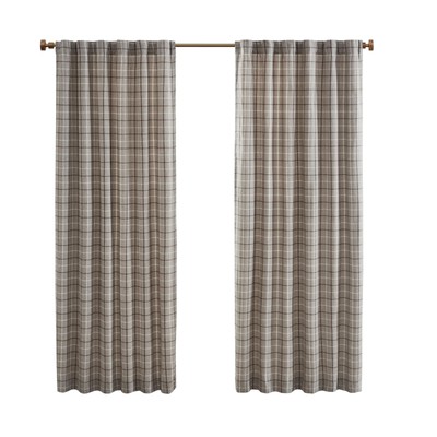 Anaheim Cabin Plaid Curtain Window, Thermal Insulated Fleece Lining, Living R...-image