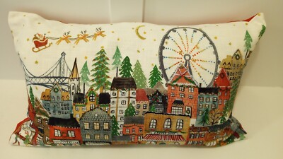 Pottery Barn Christmas In The City Lumbar Pillow Cover (No Insert)-image