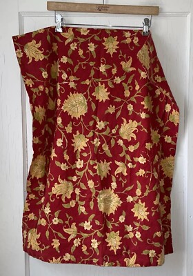 Pottery Barn Standard Sham Collette Red Yellow Floral Linen Blend-image