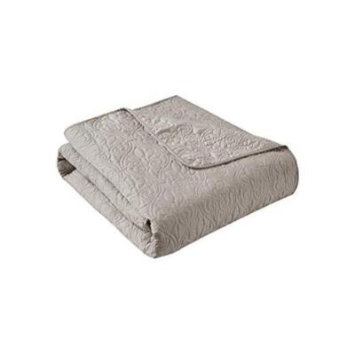   Luxe Quilted Throw Blanket - Damask Stitching Design, Cotton 60