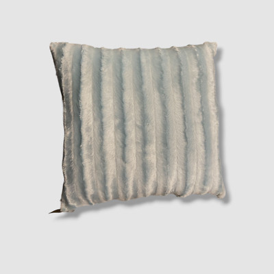 Madison Park Blue Faux Fur Square Pillow-image