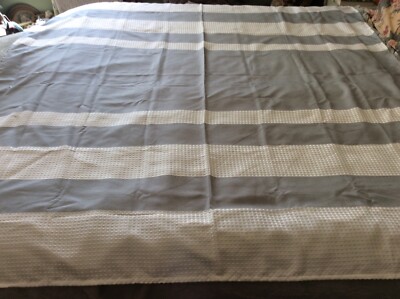 New Madison Park Gray & White Waffle Shower Curtain With Scotchgard 72” x 73