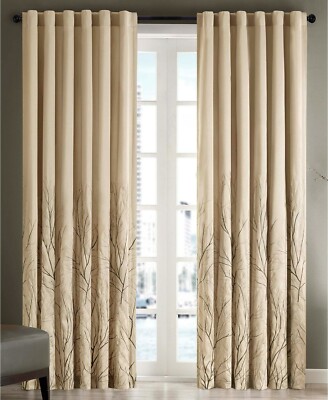 Madison Park Andora Embroidered Branches Faux Silk 50