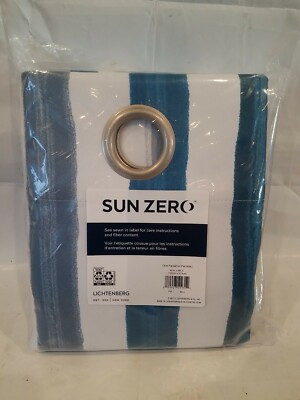 Sun Zero Energy Efficient Thermal Insulated Window Panel Blue 40x84 Curtain-image