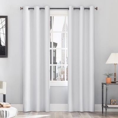 Sun Zero Cyrus Thermal 100% Blackout Grommet Curtain Single Panel-image
