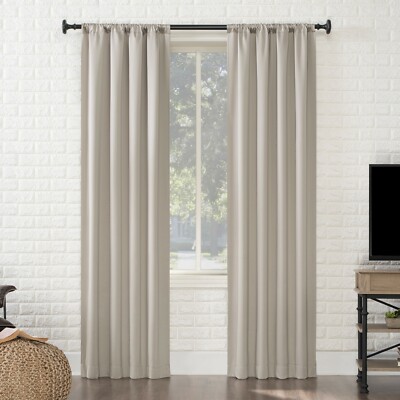 Sun Zero Avery 100% Blackout Rod Pocket Curtain Panel, 40