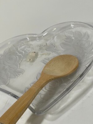 Studio Nova Crystal Japan Heart Shaped Glass Plate-image