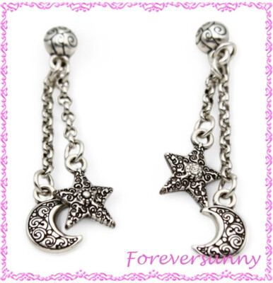 Brighton Moonlight Gaze Star Moon Post Earrings-image
