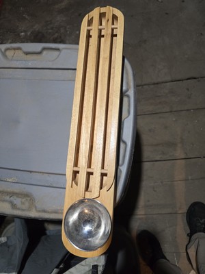 WOODEN BREAD BOARD FOR CUTTING  WITH  DIPPING BOWL MADE BY OCCASIONS STYLE #5052-image