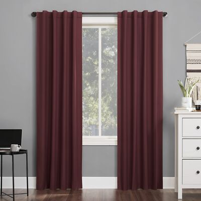 Sun Zero Cyrus Thermal Total Blackout Back Tab Curtain Panel-image