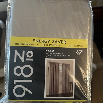 Lichtenberg Room Darkening Window Curtain 1 Panel in Stone 54 x 63