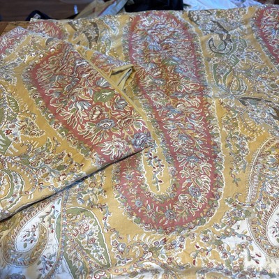 3 Pottery Barn Colette  Gold Paisley Res Euro Pillow Shams  25” Square Set Boho-image