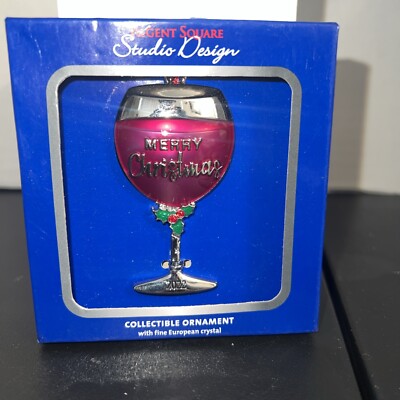 Set Of 3 Regent Square Studio Design Collectible Merry Christmas 2022 Ornament-image