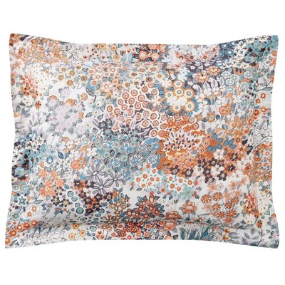 Pottery Barn Amelia Set Floral Percale 2 Shams Flowers 100% Cotton NEW NWT-image