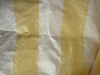 Pottery Barn 2 Standard Shams/ Wide Rugby Stripe Yellow & White Vintage-image