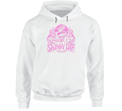 The Skinny Dip Dive Bar Pink Hoodie Food Drinks Hoodie-image