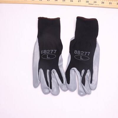 Nitrile Dip Work Gloves Gray/Black Large 882770-image