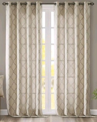 Lot of 2 Madison Park 1 Window Panel 50×95in MP40-1283 Saratoga Beige Curtain-image