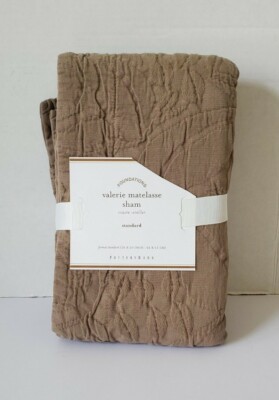 New Pottery Barn Valerie Floral Matelasse Sham Standard Sage Green -image