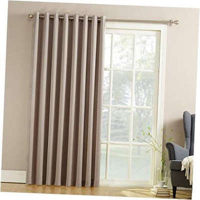  Barrow Energy Efficient Grommet Sliding Patio Door 100 in x 84 in Stone Beige-image