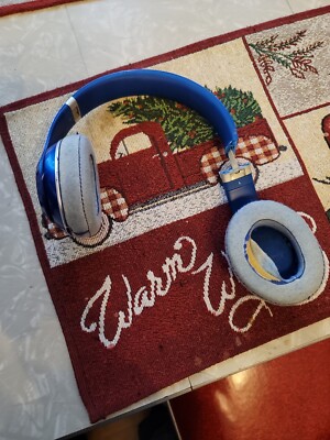 Beats by Dr. Dre Studio Wired Over The Ear Headphones - Blue and Silver-image