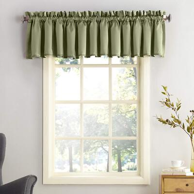 Sun Zero Barrow Energy Efficient Rod Pocket Curtain Single Valance-image