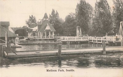 Madison Park, Seattle, Washington WA - c1906 Vintage Postcard-image