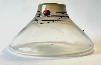 Studio Modern Art Conical Glass Vase Signed 