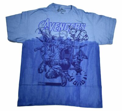 Mad Engine Mens Marvel Avengers Hawkeye Takes Point Impakted Dip Dye Shirt New L-image