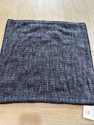 Pottery Barn Duskin Textured Pillow Cover 20” Charcoal NWT-image
