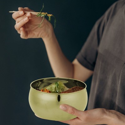 Metal Salad Bowl Metal Prep Bowls Large Soup Bowl Dip Sauce Bowl-image