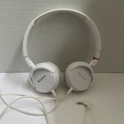 Sony MDR-ZX110 Wired On-Ear Headphones ( White ) Stereo Monitor Over Ear WORKING-image