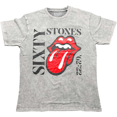 The Rolling Stones - Sixty Vertical - Dip Dye Grey t-shirt-image