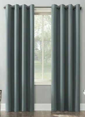 Sun Zero- Kenneth Energy Saving Blackout Grommet Curtain Panel 84x54