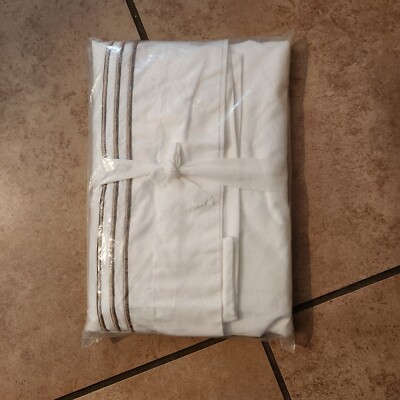 NEW Pottery Barn Grand Embroidered EURO sham Mocha Simply Taupe-image