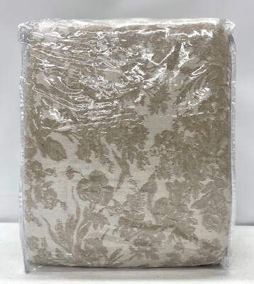 BRAND NEW Pottery Barn Sorrel Toile Jacquard FULL/QUEEN Duvet Cover~Flax-image
