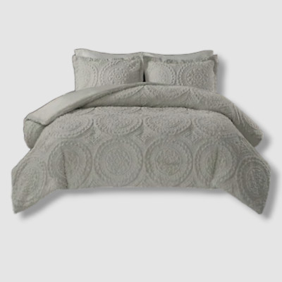 Madison Park Gray Ultra Plush Comforter Mini Set Full/Queen-image
