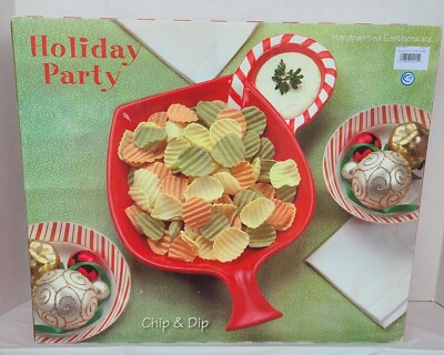 Le Gourmet Chef Summer Party Platter Margarita Large Red Chip N Dip New In Box-image