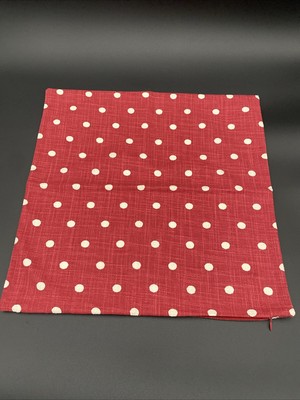 Pottery Barn Pillow Cover Red White Polka Dots 18 X 18-image