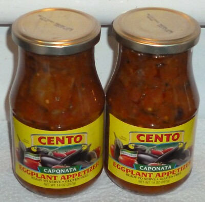 Cento Caponata Eggplant Appetizer, LARGE 14 oz Jars (2 Pack), Product Of Italy -image