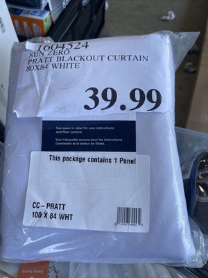 Sun Zero Lichtenberg 2 Curtain Panels White Grommet 100x84-image