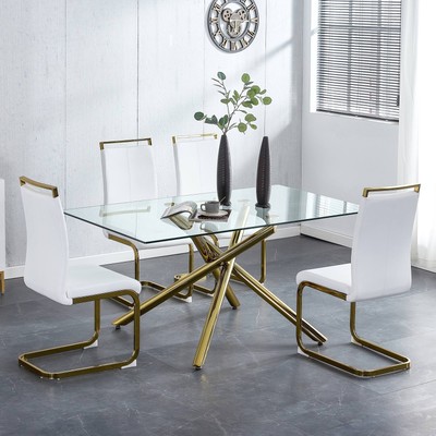 Baxton Studio Lenoir Modern Dining Chair Set - Gray, Pack of 4-image