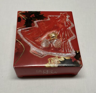 STUDIO NOVA YULETIDE SPIRIT WX023/503 TREE SHAPED GLASS SWEET DISH-image